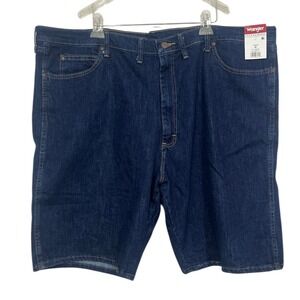 Wrangler Relaxed Fit Mens 46 Denim Shorts Dark Wash NWT